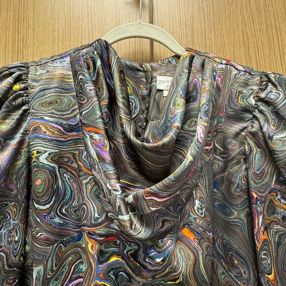 Brenner Petites Size 8 Retro Psychedelic Swirl Dress - Picture 4 of 7